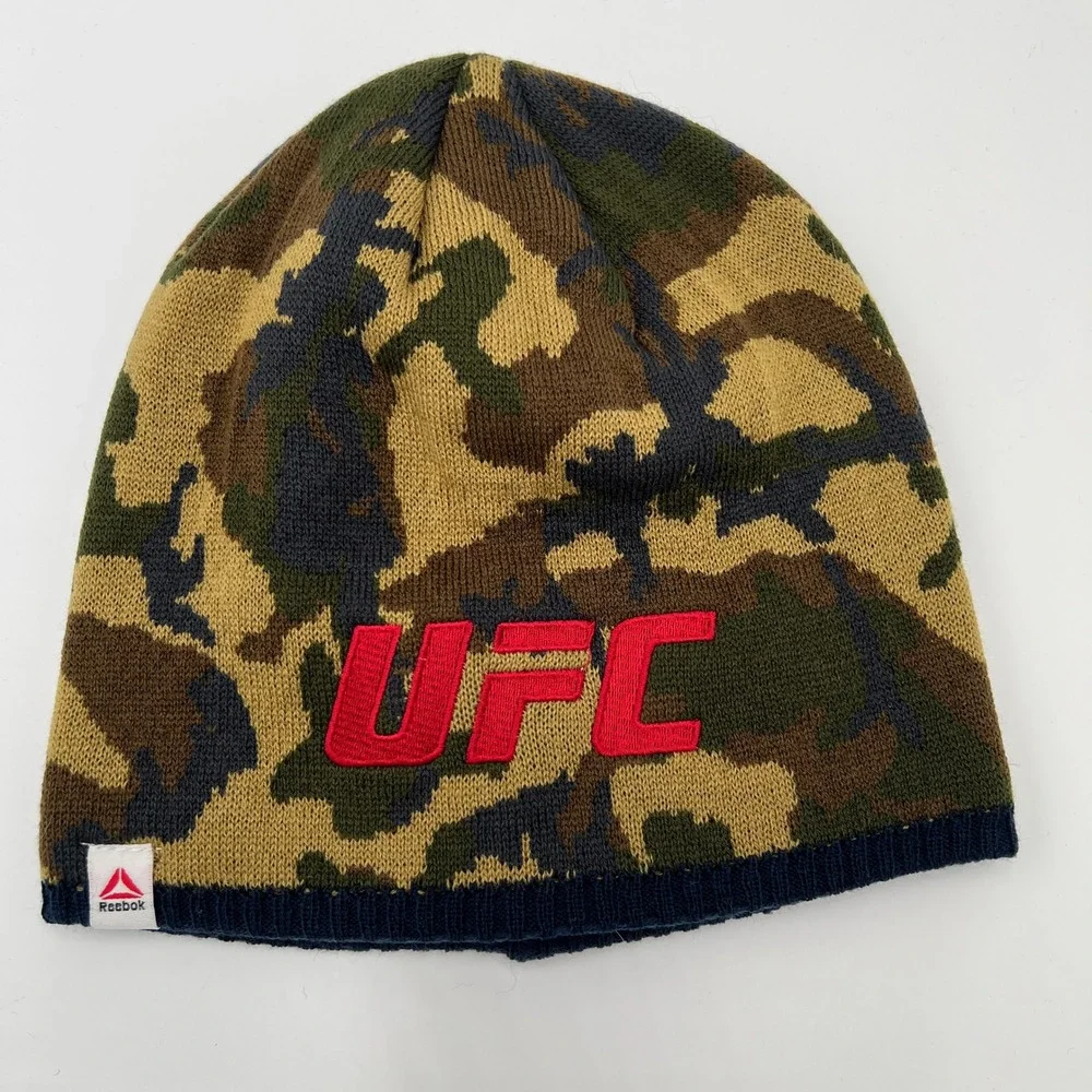 Reebok UFC Camo Knit Beanie Hat One Size Fits All - Picture 1 of 6